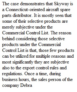 Export Compliance of aircraft Industry